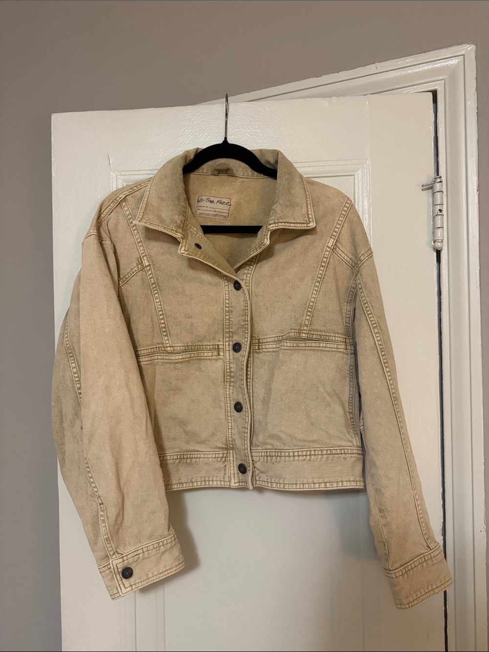 Free people cropped jean jacket - Picture 6 of 8